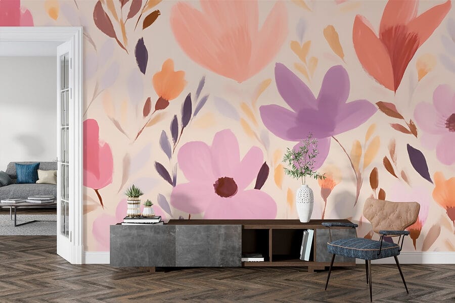 Peinture de fleurs et de feuilles Peinture de fleurs et de feuilles