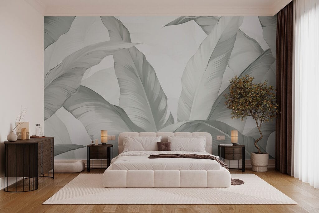 Soft, flowing leaves in gentle hues