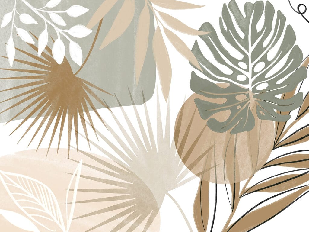 Motif botanique abstrait inspiré de la nature Motif botanique abstrait inspiré de la nature