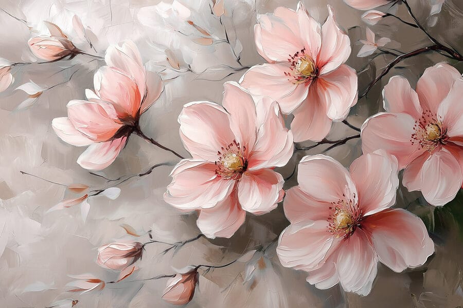 Peinture de fleurs roses Peinture de fleurs roses