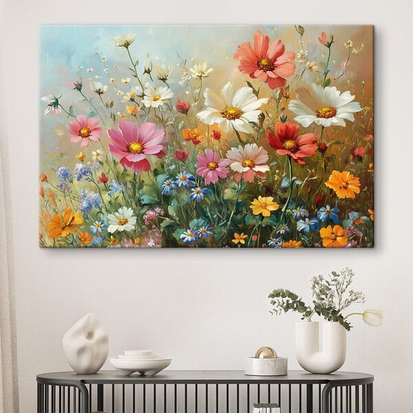 Tableaux Tableaux Peinture de fleurs dans un champ (UGS : s42852)