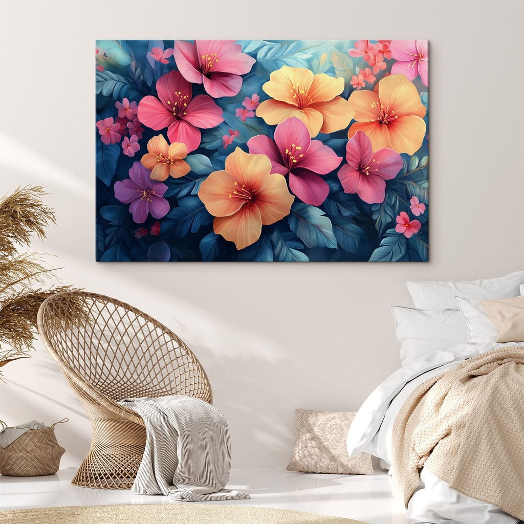 Group of colorful flowers