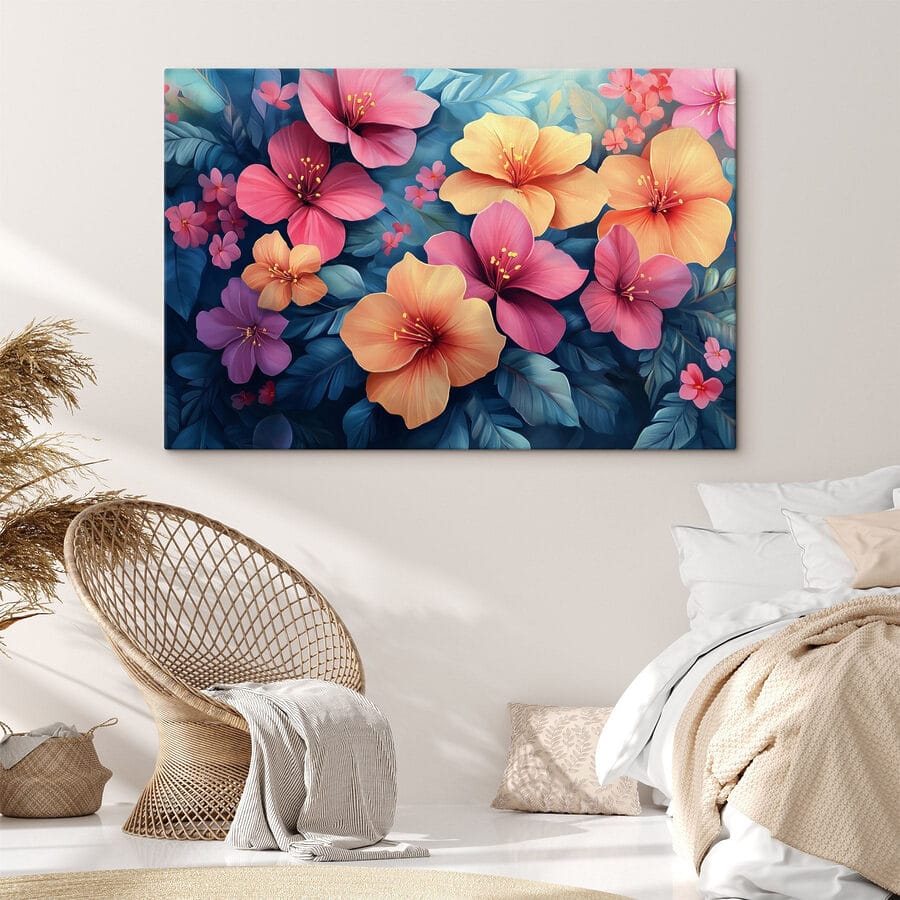 Groupe de fleurs colorées