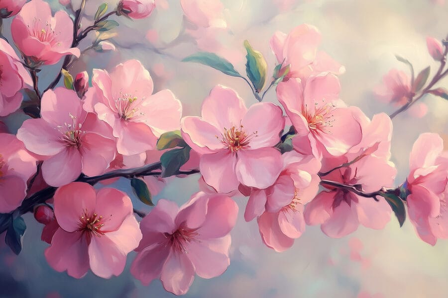 Fleurs délicates dans des tons doux et pastel