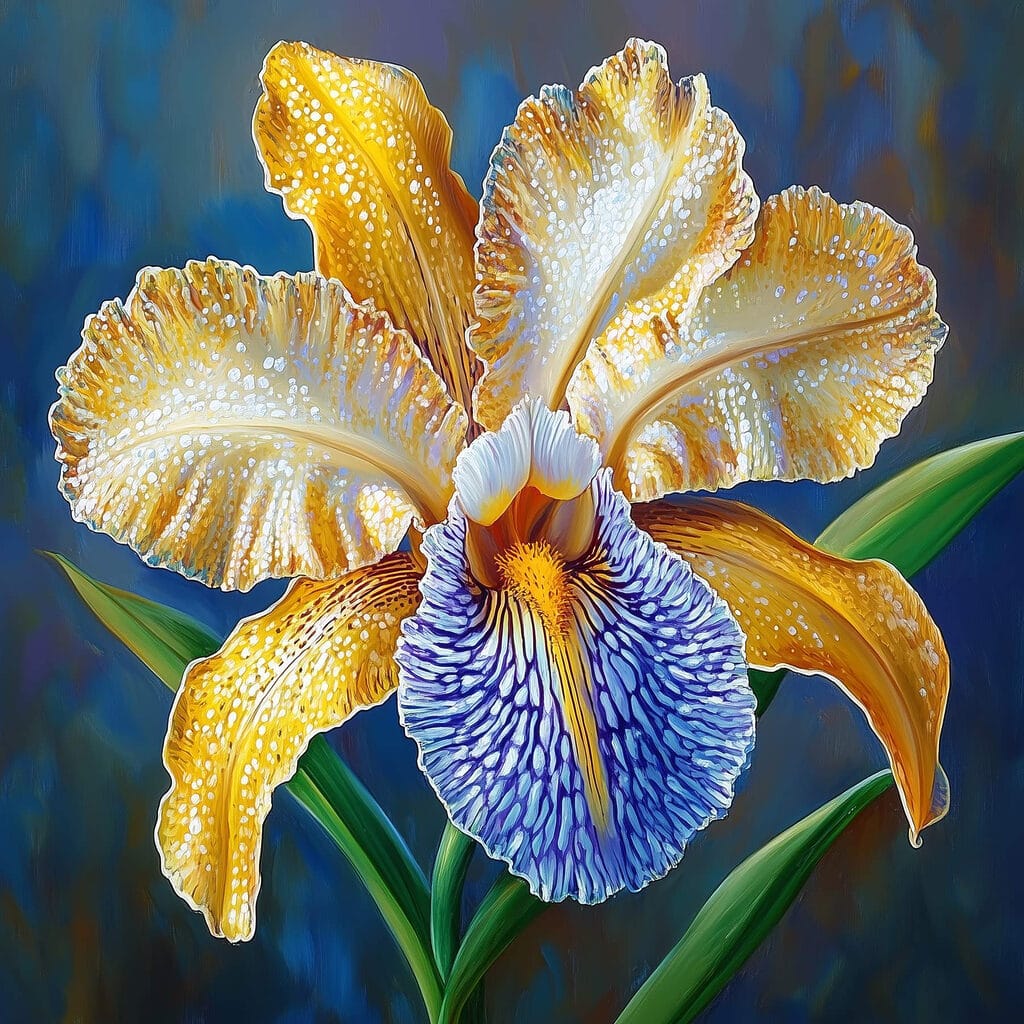 Yellow and blue flower