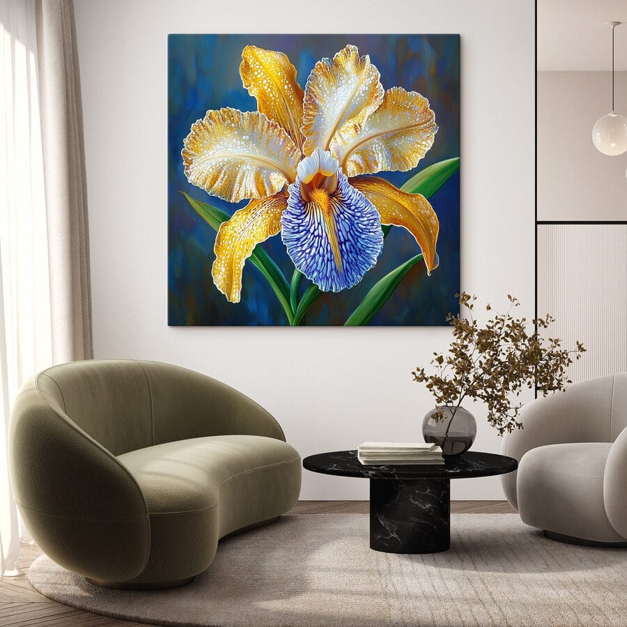 Fleur jaune et bleue Fleur jaune et bleue