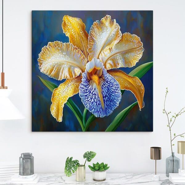 Fleur jaune et bleue Fleur jaune et bleue