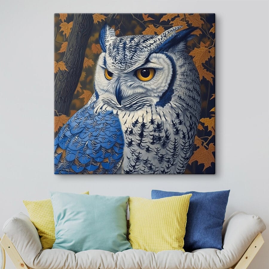 Un hibou aux yeux jaunes Un hibou aux yeux jaunes