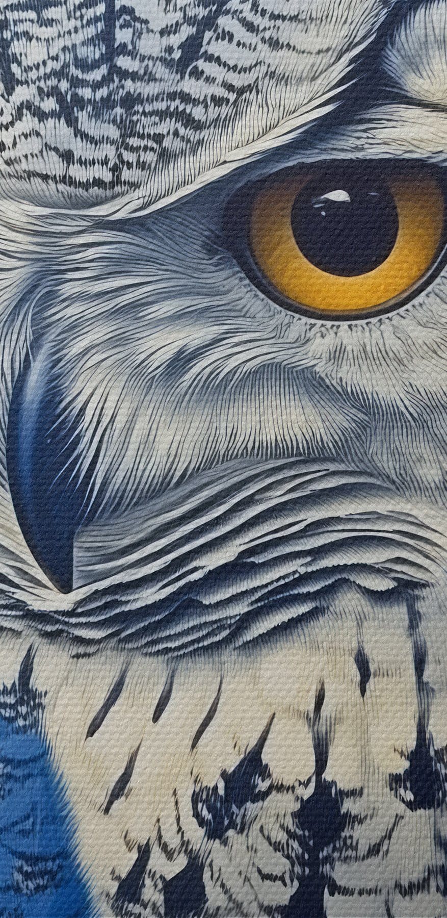 Un hibou aux yeux jaunes Un hibou aux yeux jaunes