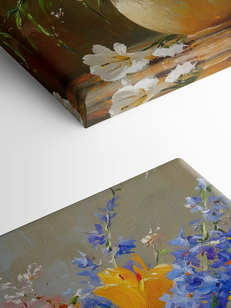 Peinture de fleurs dans un vase