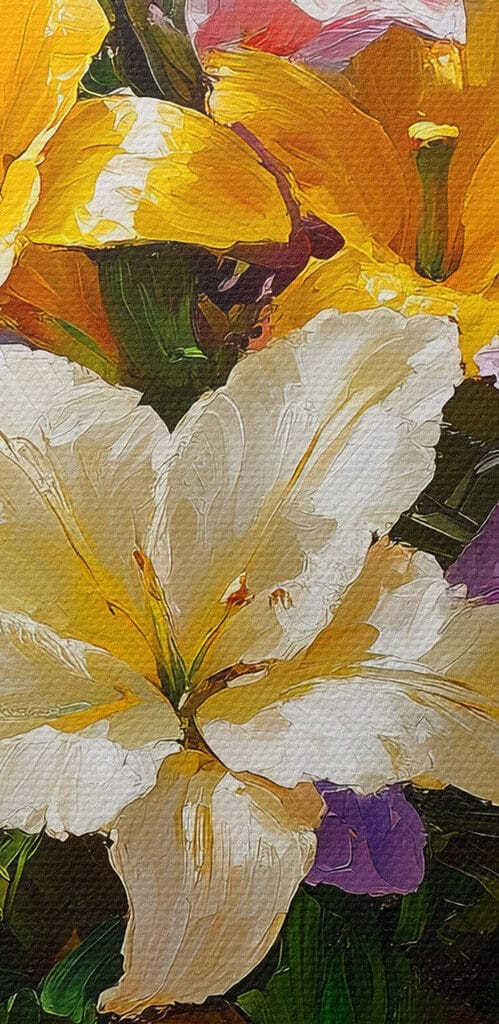 Painting of flowers in a vase Painting of flowers in a vase