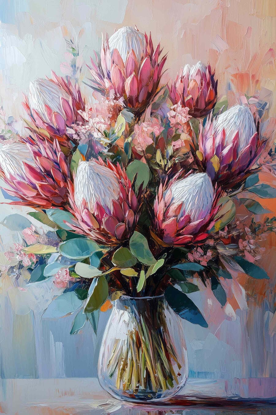 Peinture d'un bouquet de fleurs