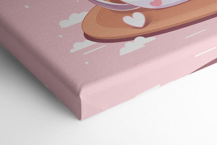 Deux lapins de bande dessinée dans des tasses de thé