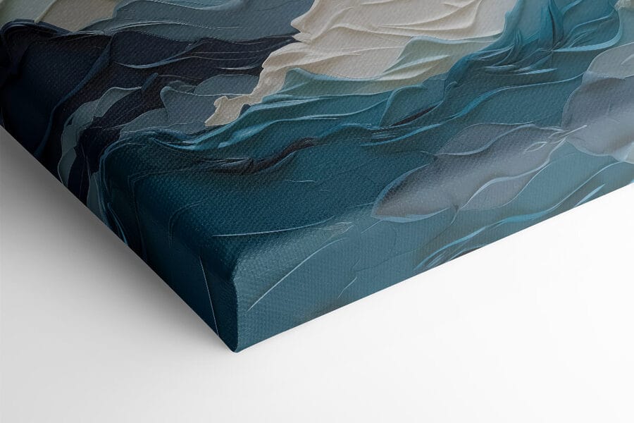 Peinture de montagnes et de nuages