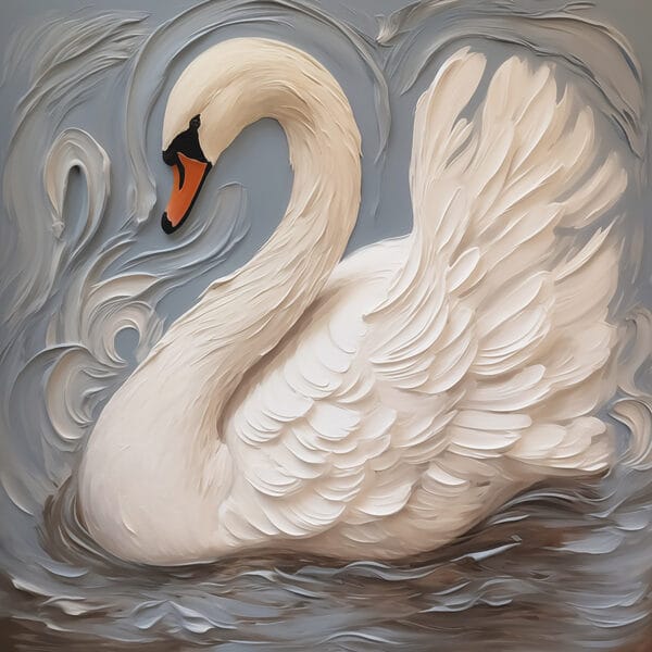 Cygne blanc au bec noir Cygne blanc au bec noir