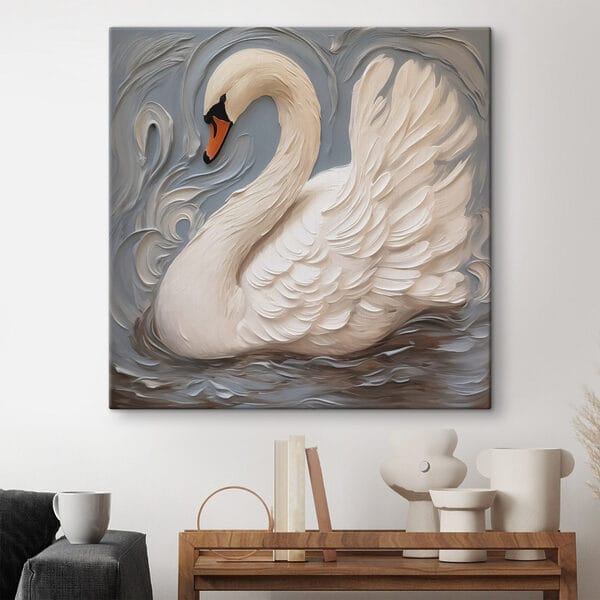 Cygne blanc au bec noir Cygne blanc au bec noir