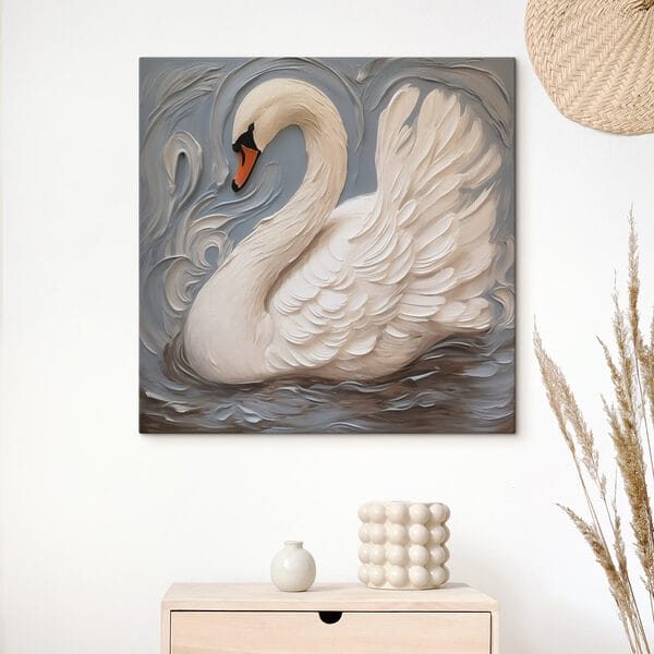 Cygne blanc au bec noir Cygne blanc au bec noir