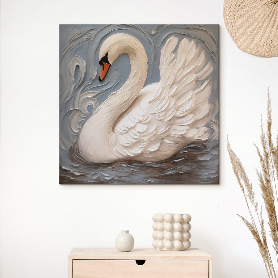 Cygne blanc au bec noir Cygne blanc au bec noir