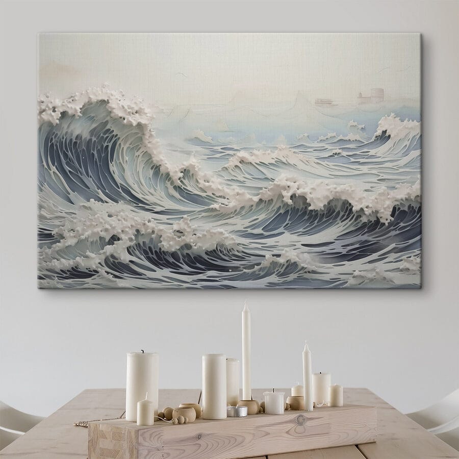 Grandes vagues dans l'océan