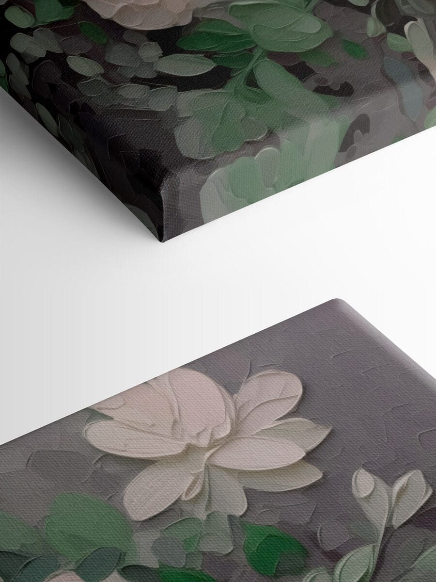 Peinture de fleurs blanches