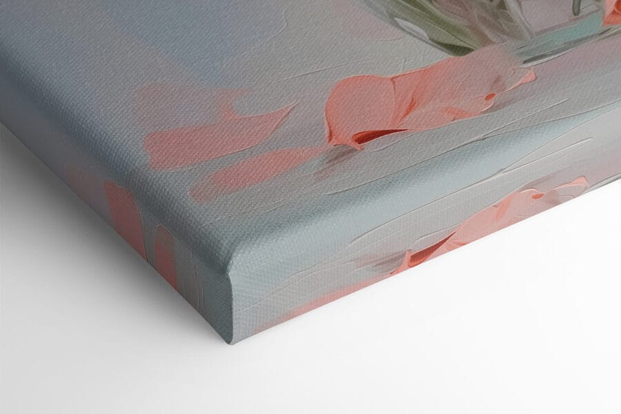 Vase de fleurs roses