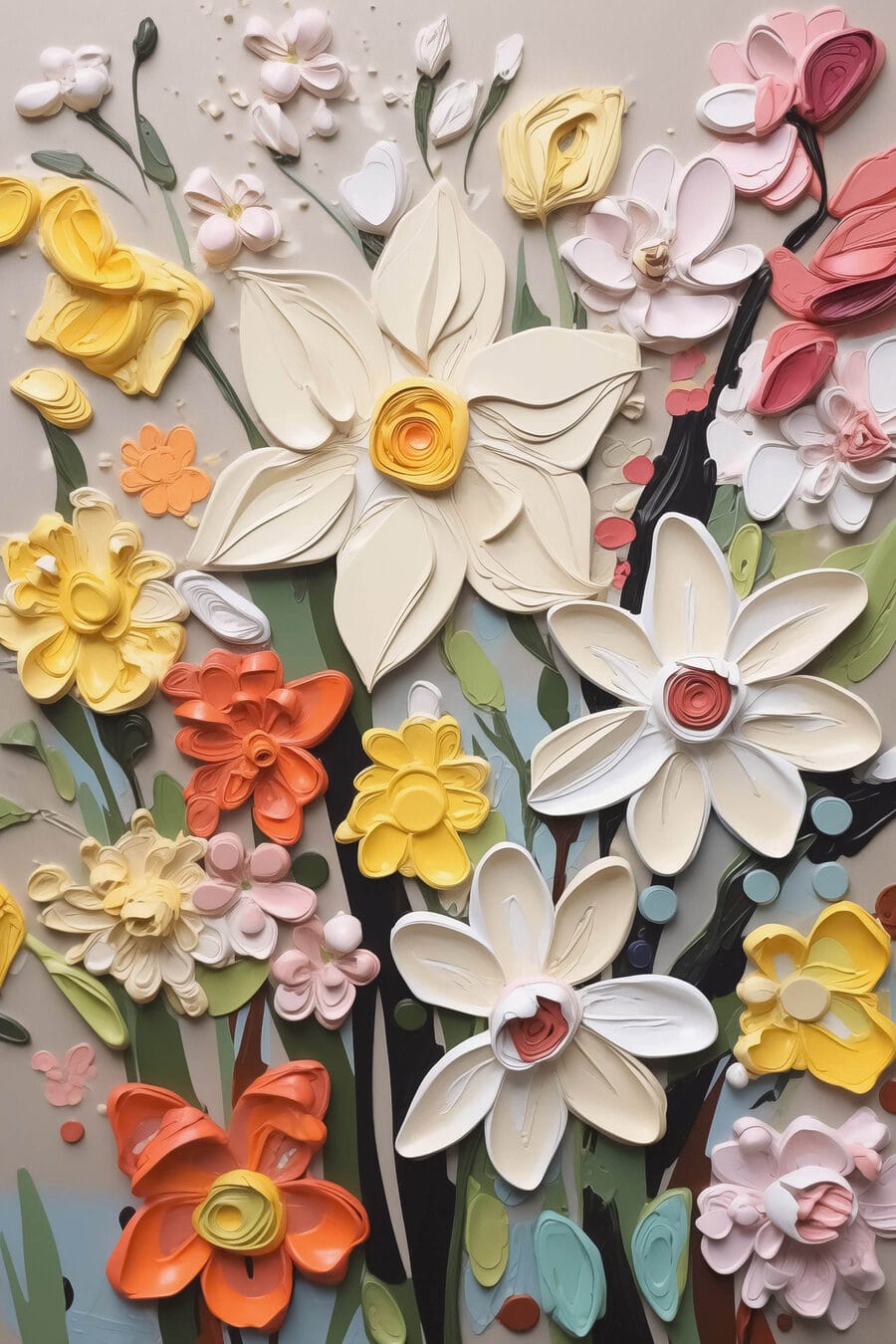 Art mural des fleurs