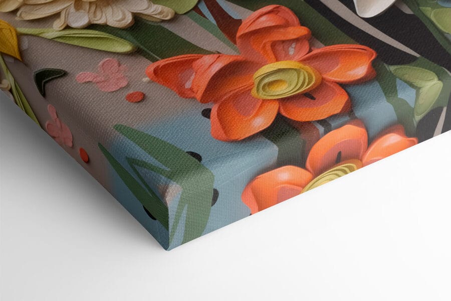 Art mural des fleurs