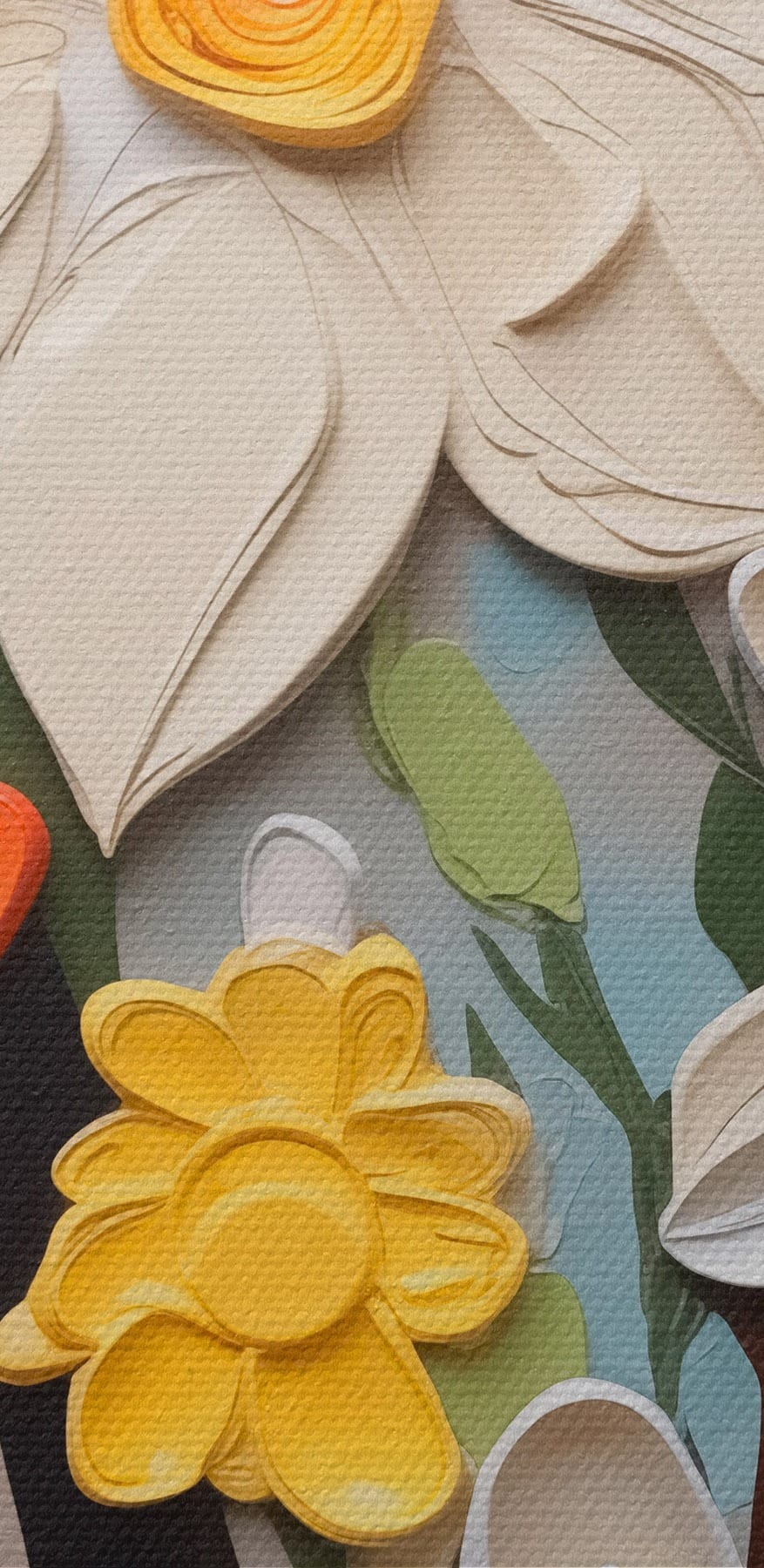 Art mural des fleurs