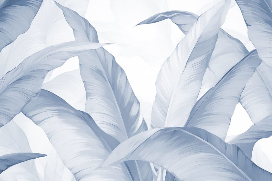 Feuilles luxuriantes aux teintes douces