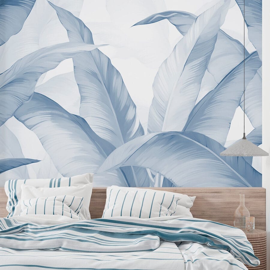Feuilles luxuriantes aux teintes douces