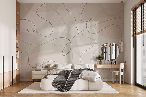 Tourbillons blancs et bruns sur fond blanc Tourbillons blancs et bruns sur fond blanc