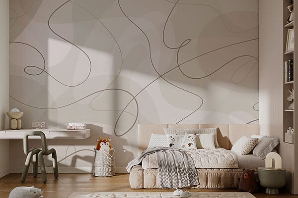 Tourbillons blancs et bruns sur fond blanc Tourbillons blancs et bruns sur fond blanc