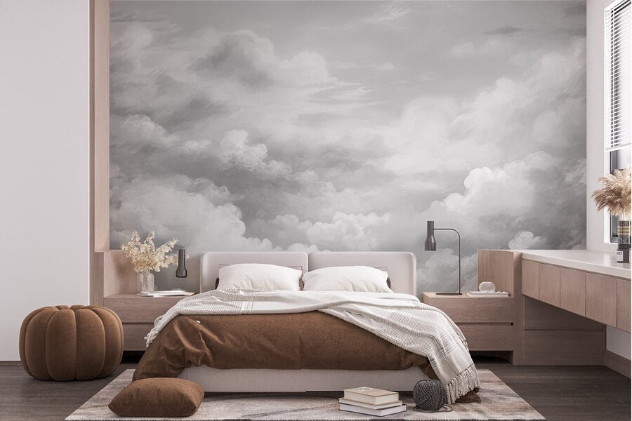 Nuages en niveaux de gris