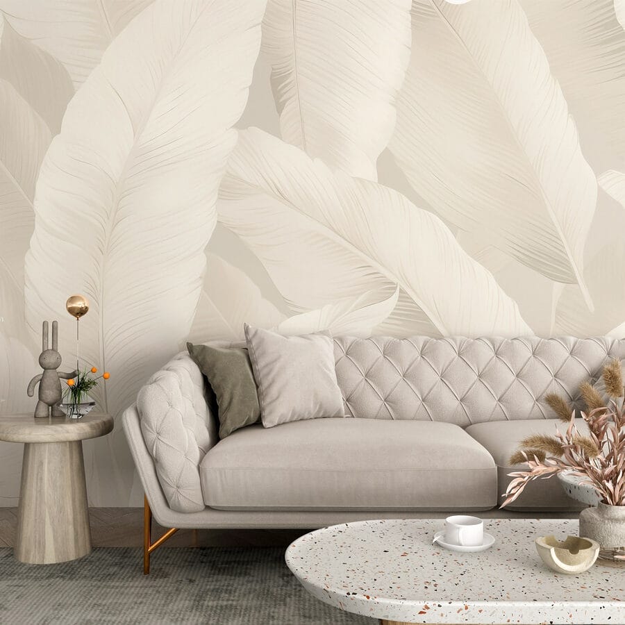 Feuilles douces sur un fond subtil Feuilles douces sur un fond subtil
