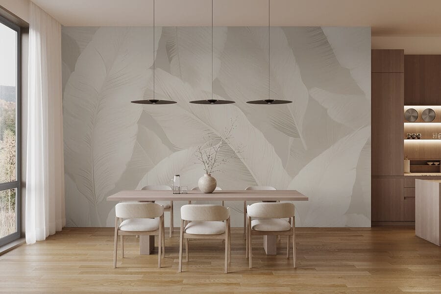 Feuilles douces sur un fond subtil Feuilles douces sur un fond subtil
