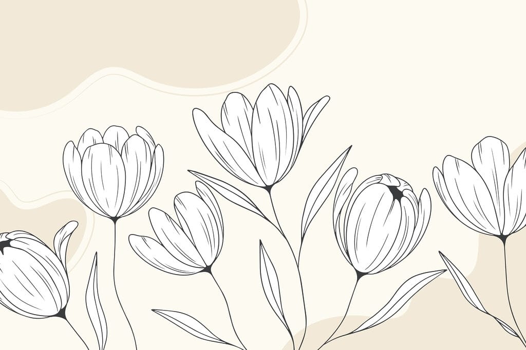 Dessin au trait de fleurs Dessin au trait de fleurs
