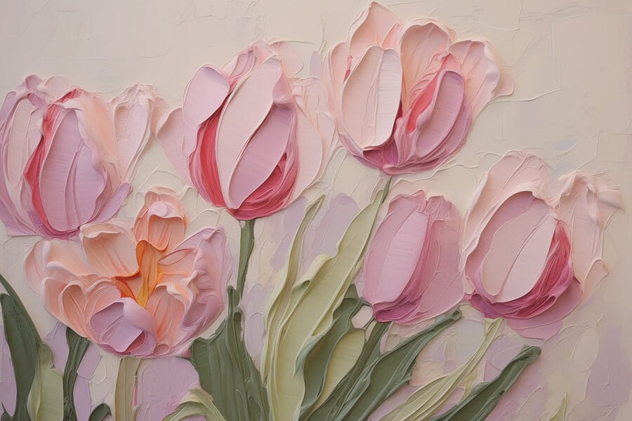 Peinture de fleurs roses Peinture de fleurs roses