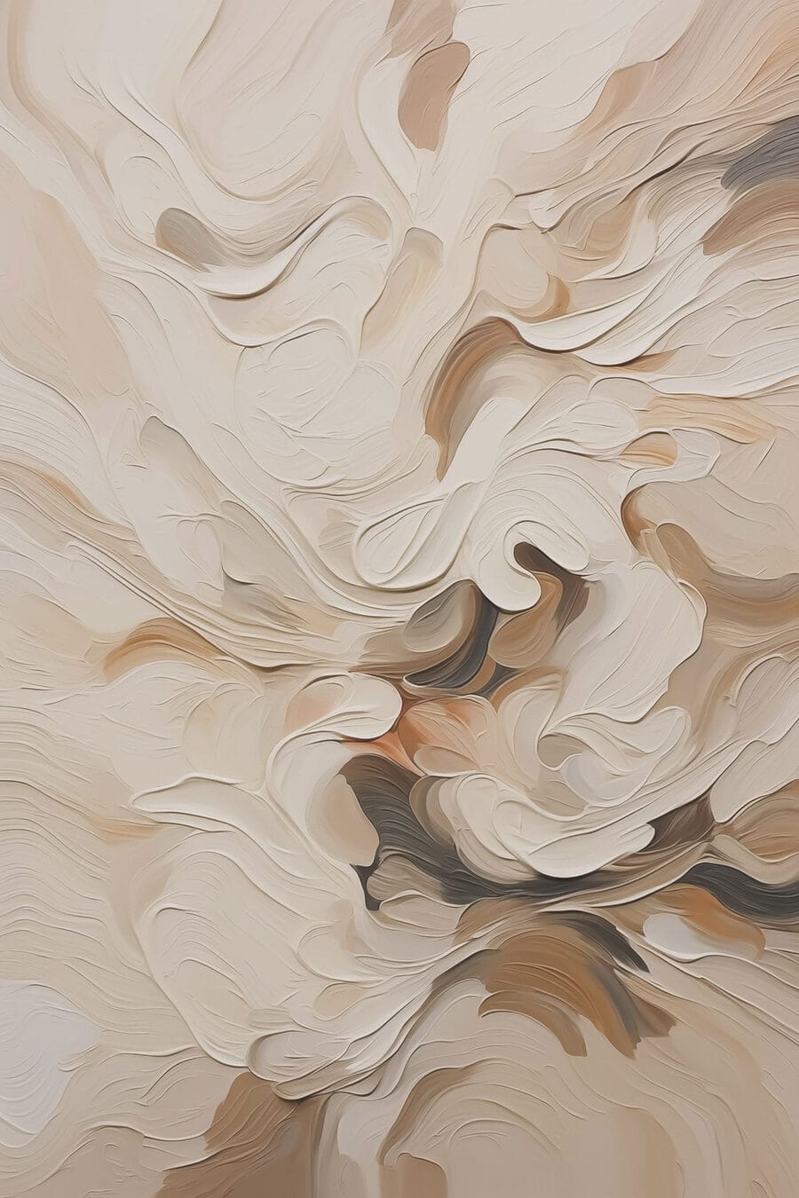 Des teintes douces dans une abstraction fluide.