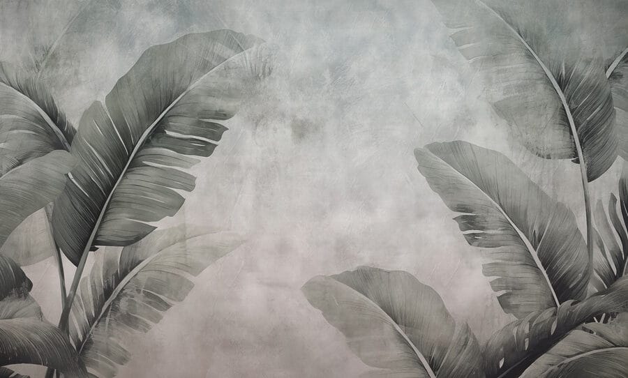 Arrière-plan de feuilles tropicales sereines
