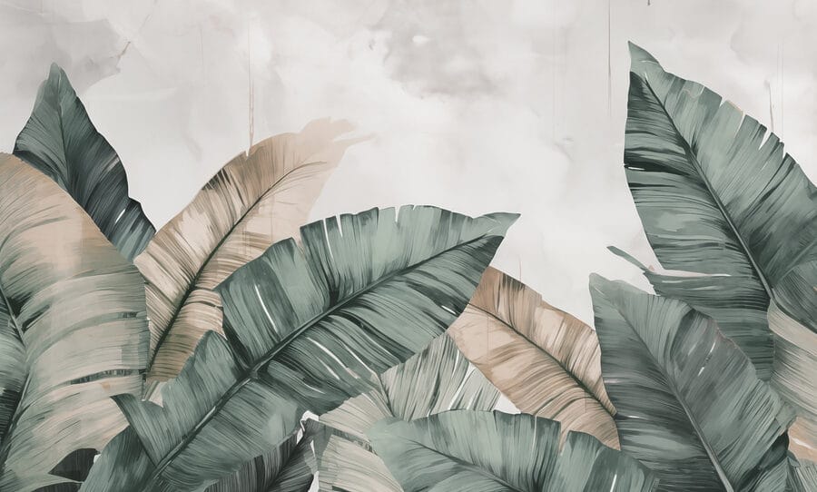Feuilles sereines dans des tons pastel Feuilles sereines dans des tons pastel