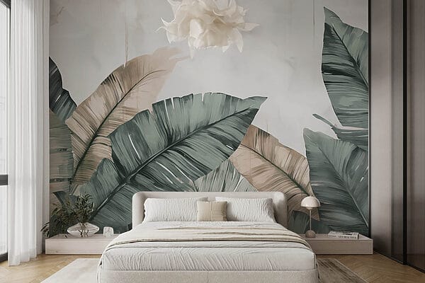 Feuilles sereines dans des tons pastel Feuilles sereines dans des tons pastel