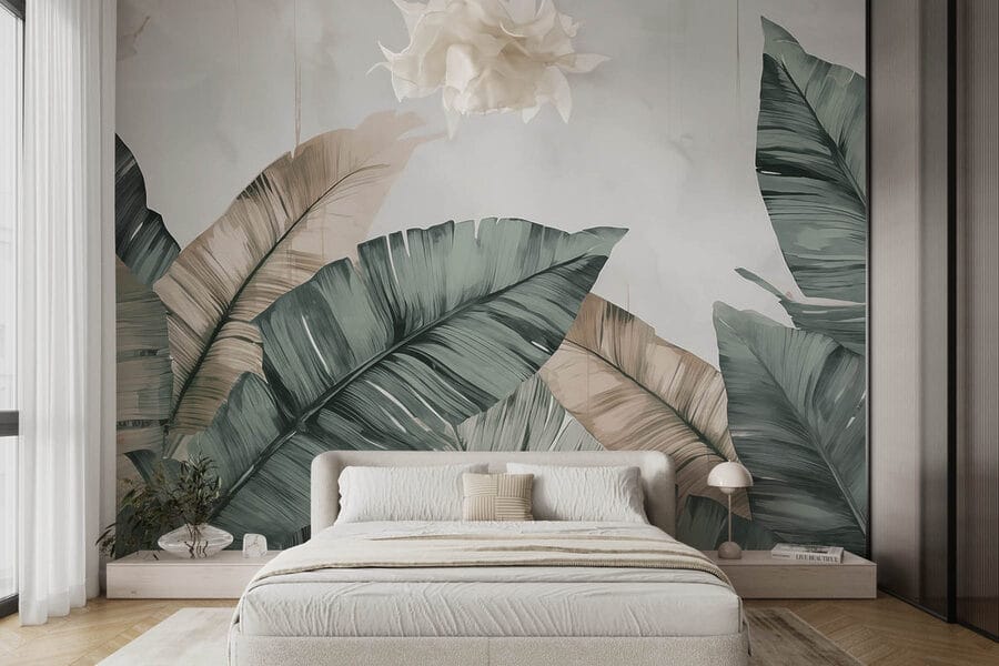 Feuilles sereines dans des tons pastel Feuilles sereines dans des tons pastel