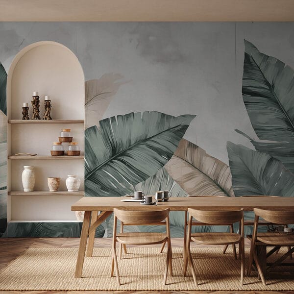 Feuilles sereines dans des tons pastel Feuilles sereines dans des tons pastel