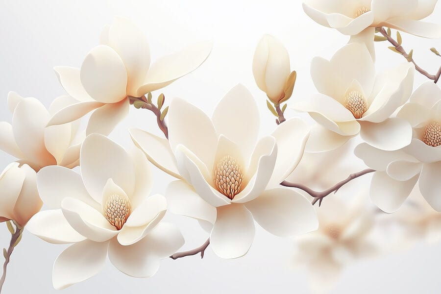 Groupe de fleurs blanches