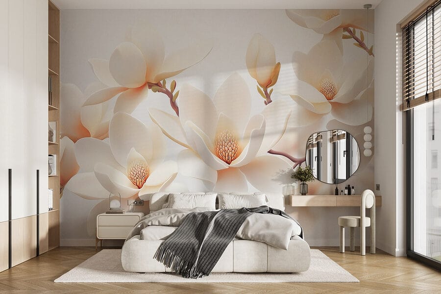 Groupe de fleurs blanches