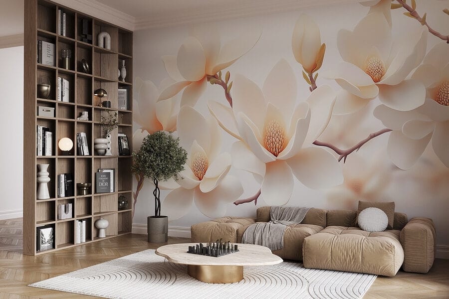 Groupe de fleurs blanches