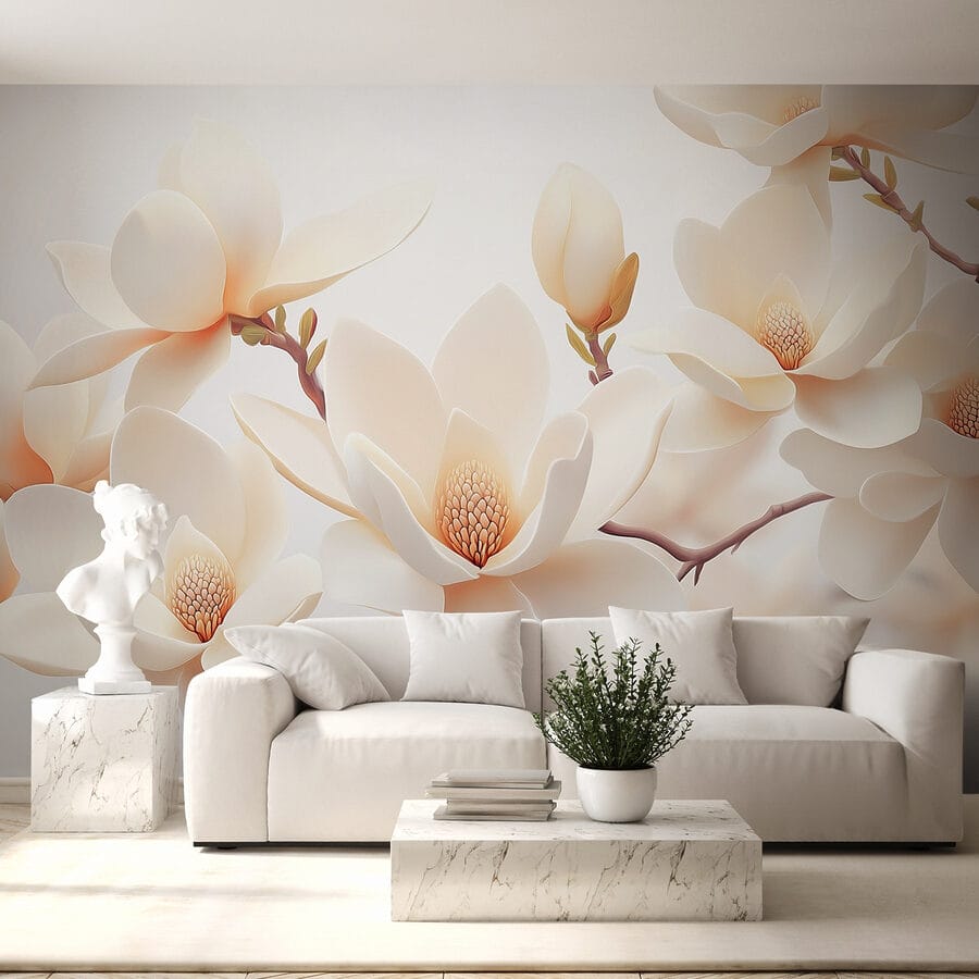 Groupe de fleurs blanches
