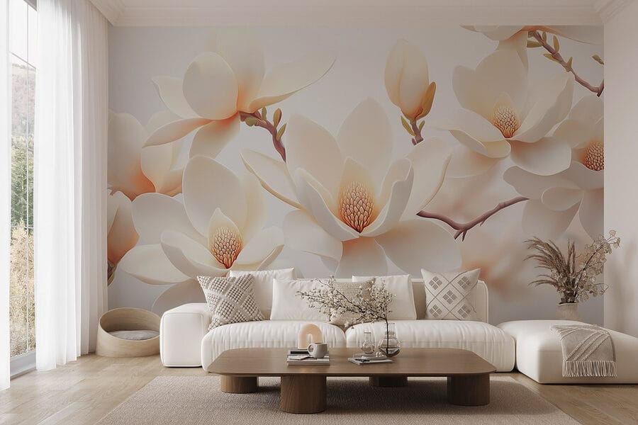 Groupe de fleurs blanches