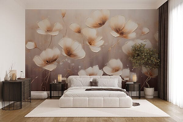 Peinture de fleurs sur fond blanc Peinture de fleurs sur fond blanc