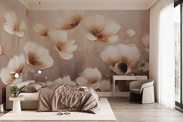 Peinture de fleurs sur fond blanc Peinture de fleurs sur fond blanc